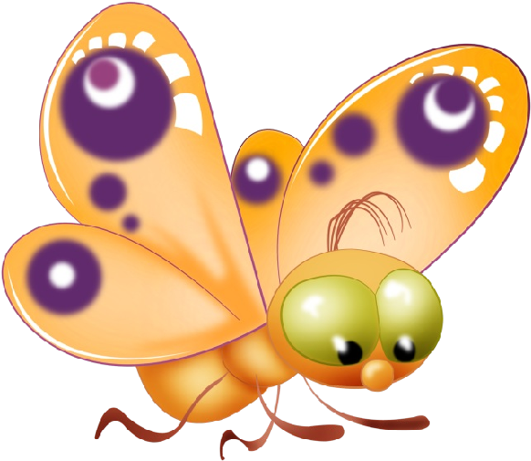 Animated Butterfly - Butterfly Cartoon Clipart Png Transparent Png (600x600), Png Download
