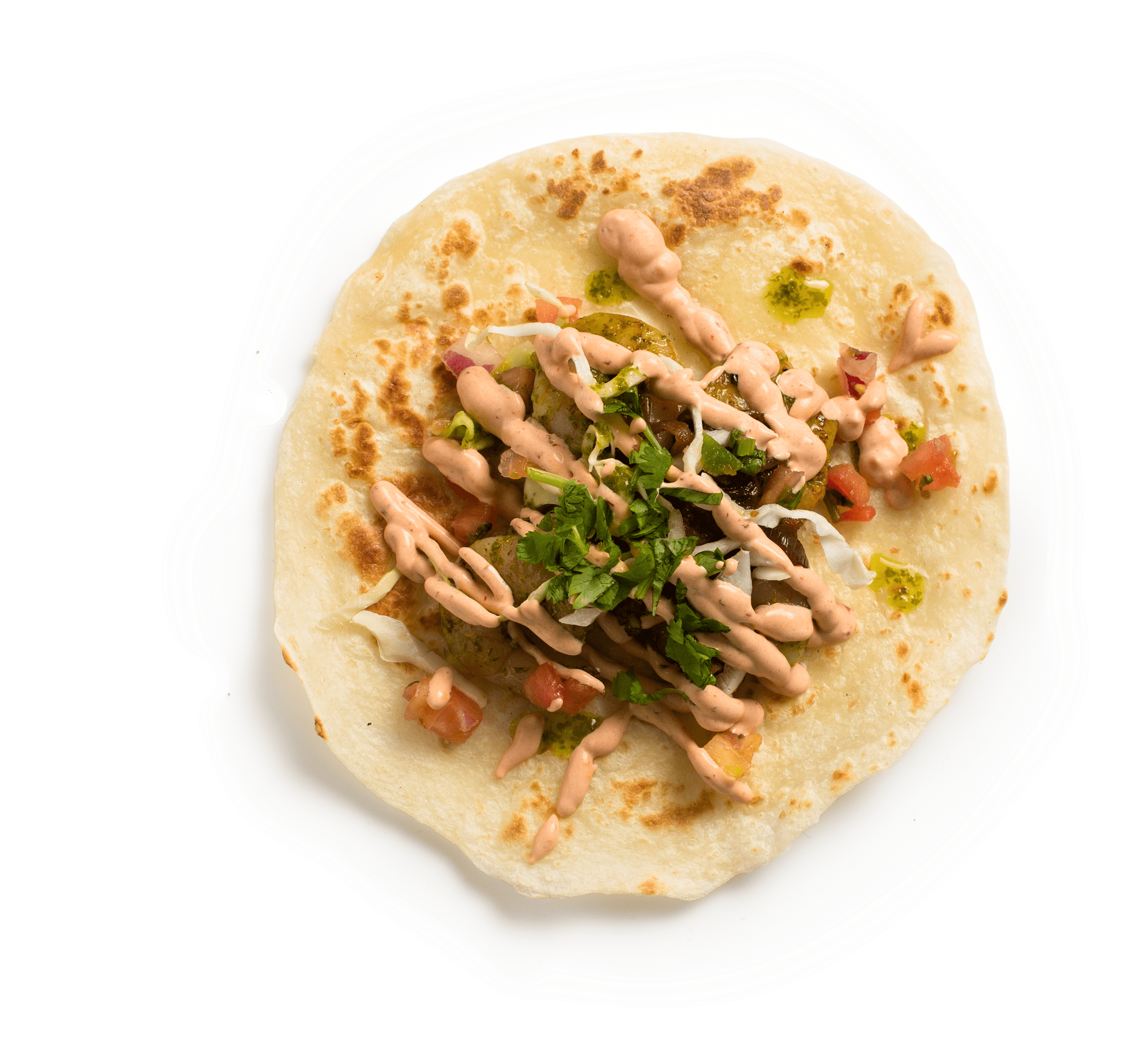 Grilled Shrimp - Korean Taco Clipart (2476x2275), Png Download
