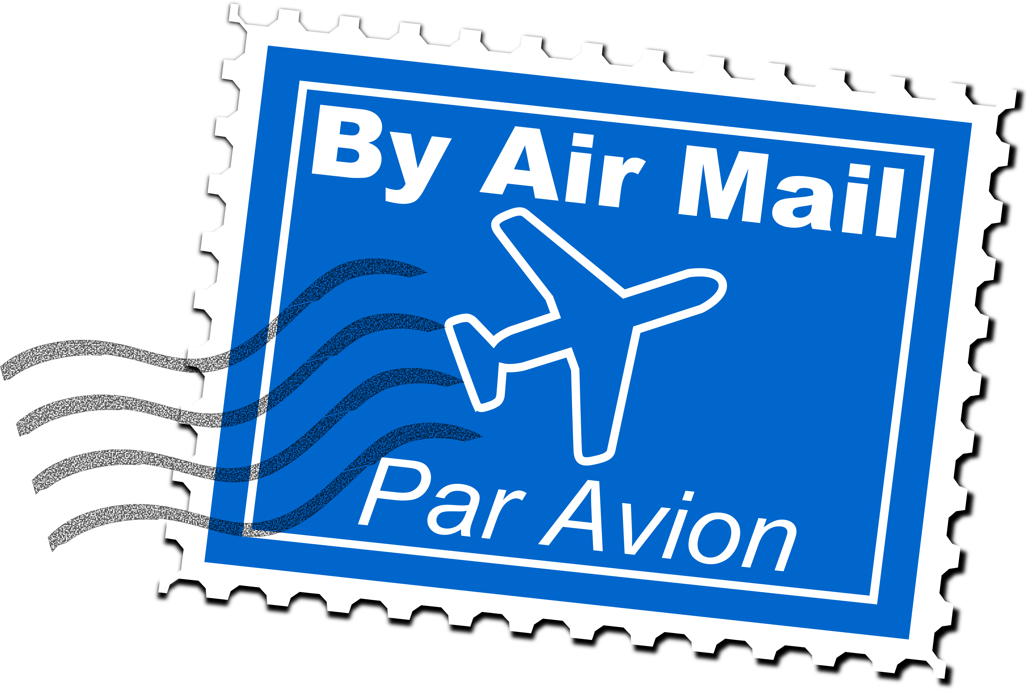 This Free Icons Png Design Of Air Mail Postage Stamp Clipart (3576x2400), Png Download