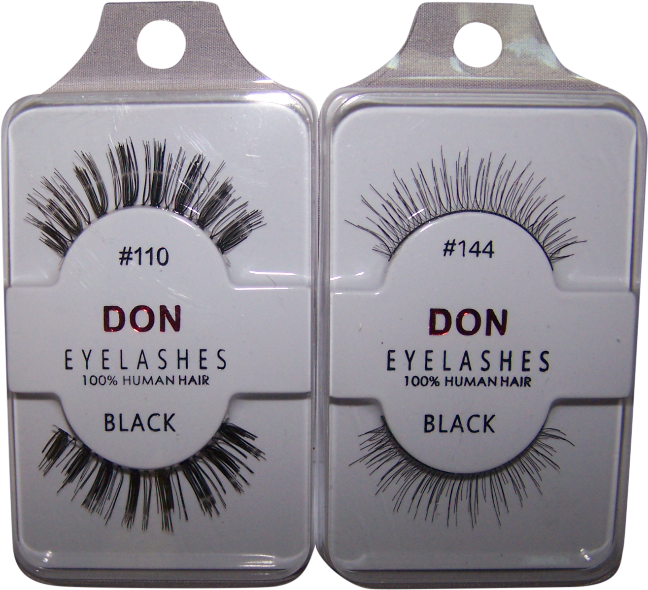 Black False Eyelashes Eye Lashes 100% Human Hair 2 - Eyelash Extensions Clipart (1362x1276), Png Download