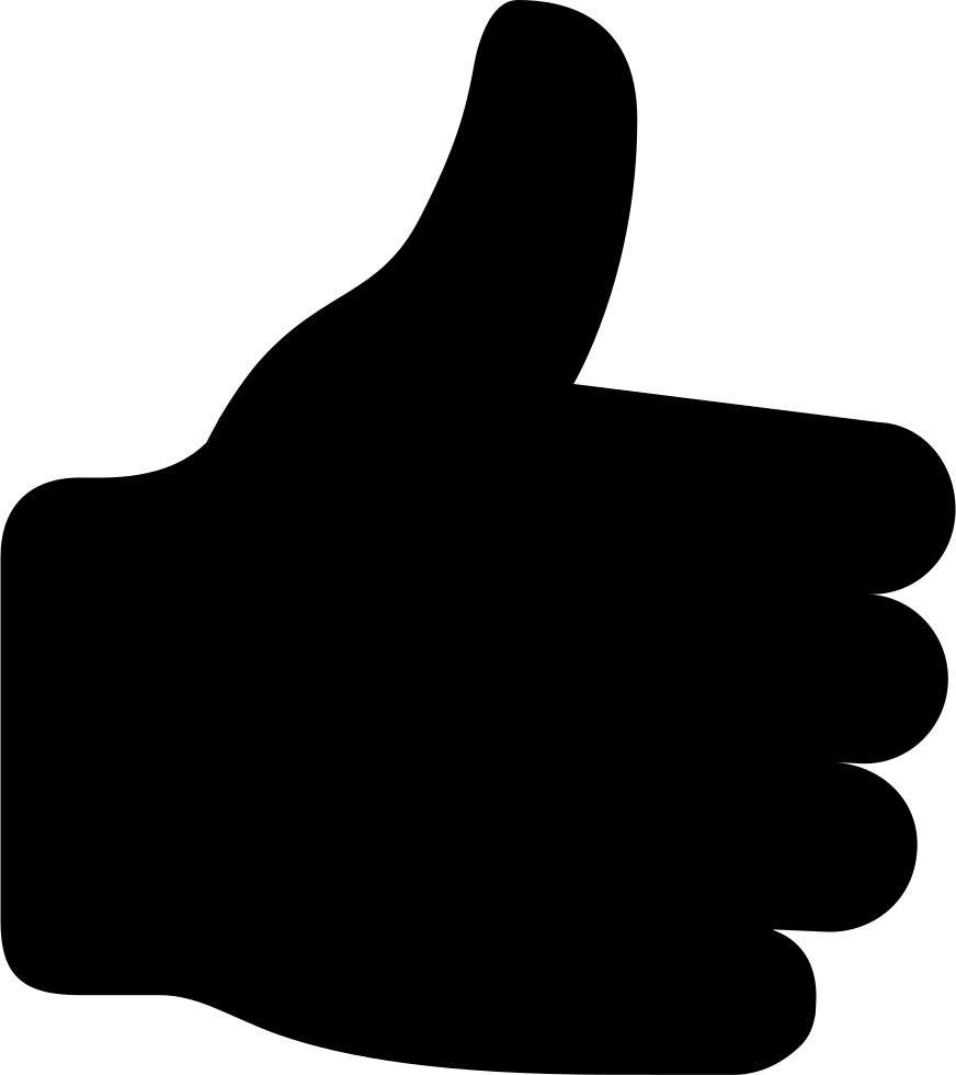 Banner Black And White Stock Clipart Thumbs Up - Liking Icon - Png Download (872x980), Png Download