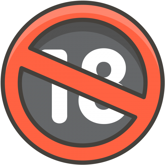 No One Under Eighteen Emoji - Circle Clipart (866x650), Png Download