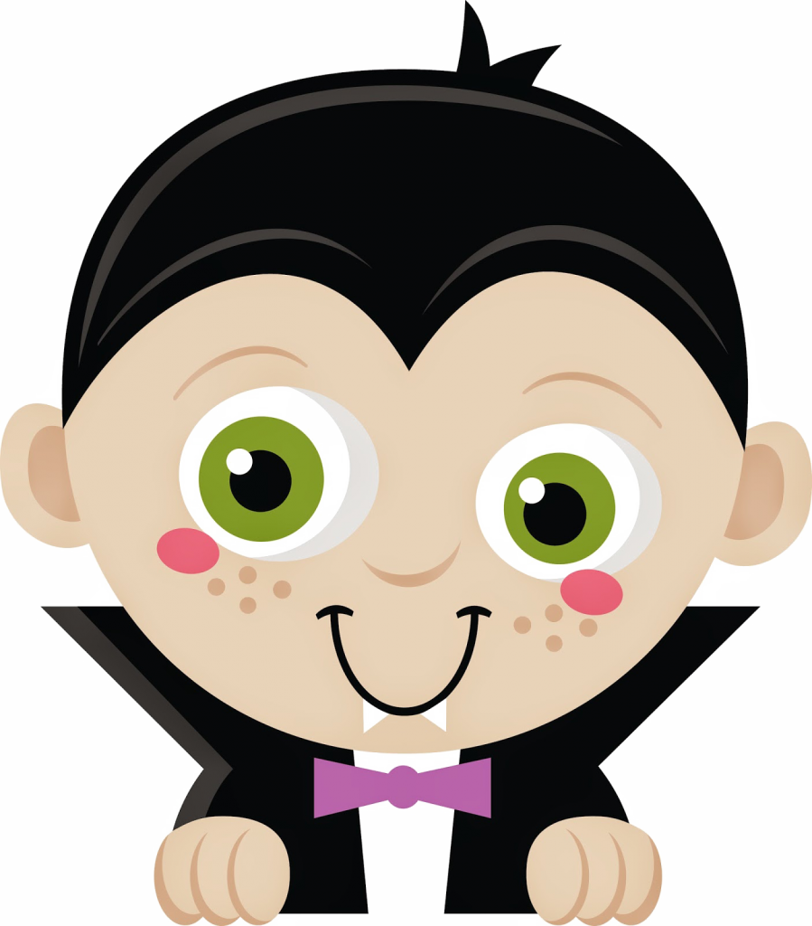 Cute Halloween Vector Free Png Image - Halloween Cute Vampire Clipart Transparent Png (899x1024), Png Download