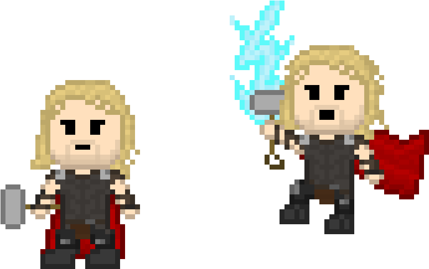 Thor - Thor Pixel Png Clipart (950x620), Png Download
