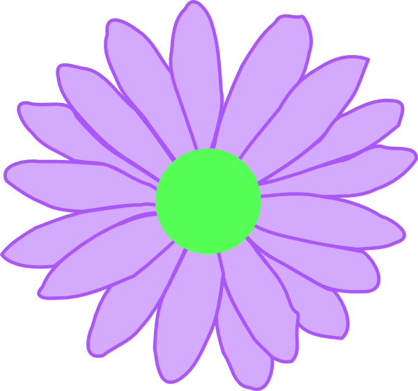 Daisy Clipart Purple - Red Flower Clip Art - Png Download (600x562), Png Download