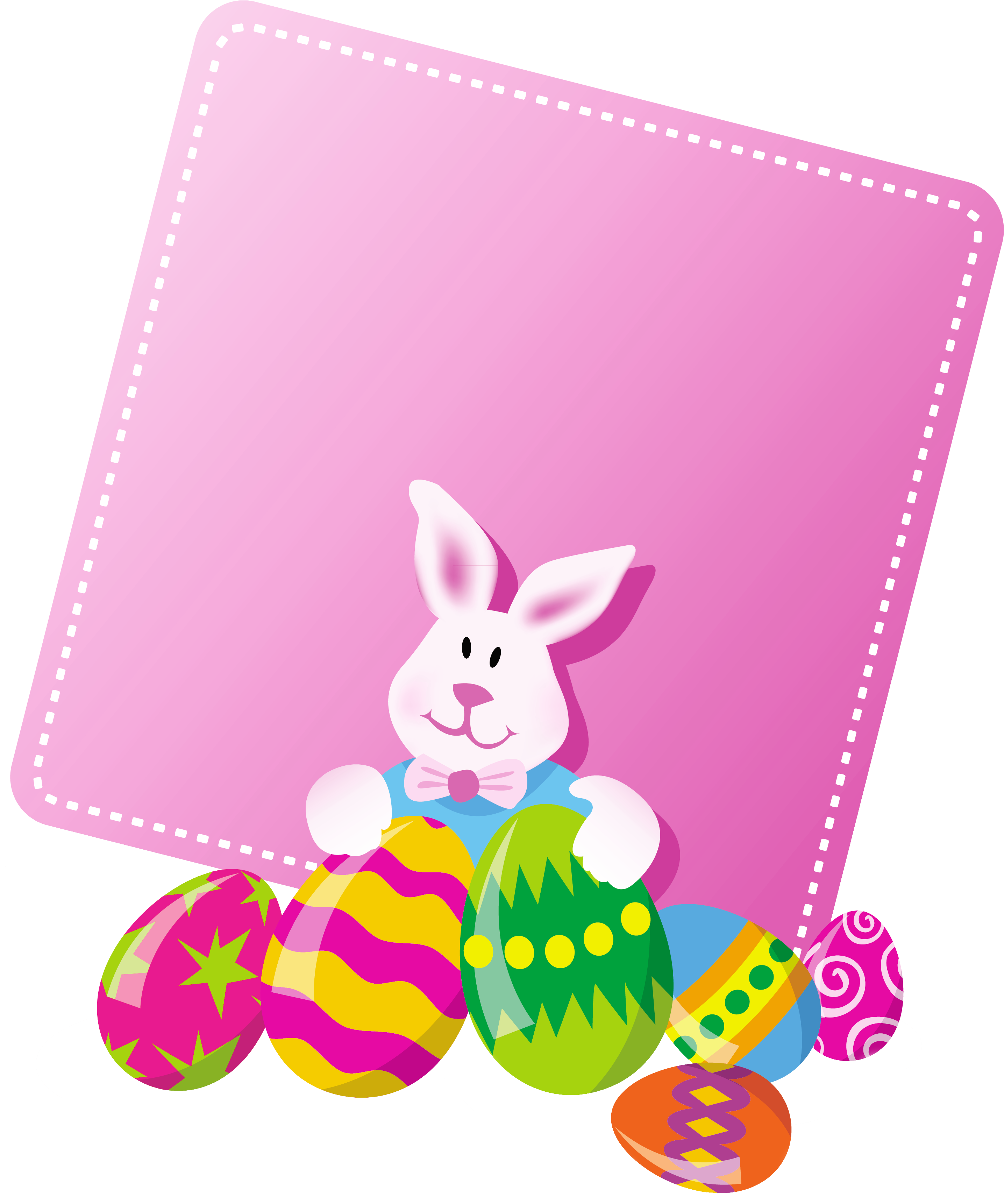 Pink Easter Blank Png Clipart Picture - Buona Pasqua Happy Easter Transparent Png (3266x3585), Png Download
