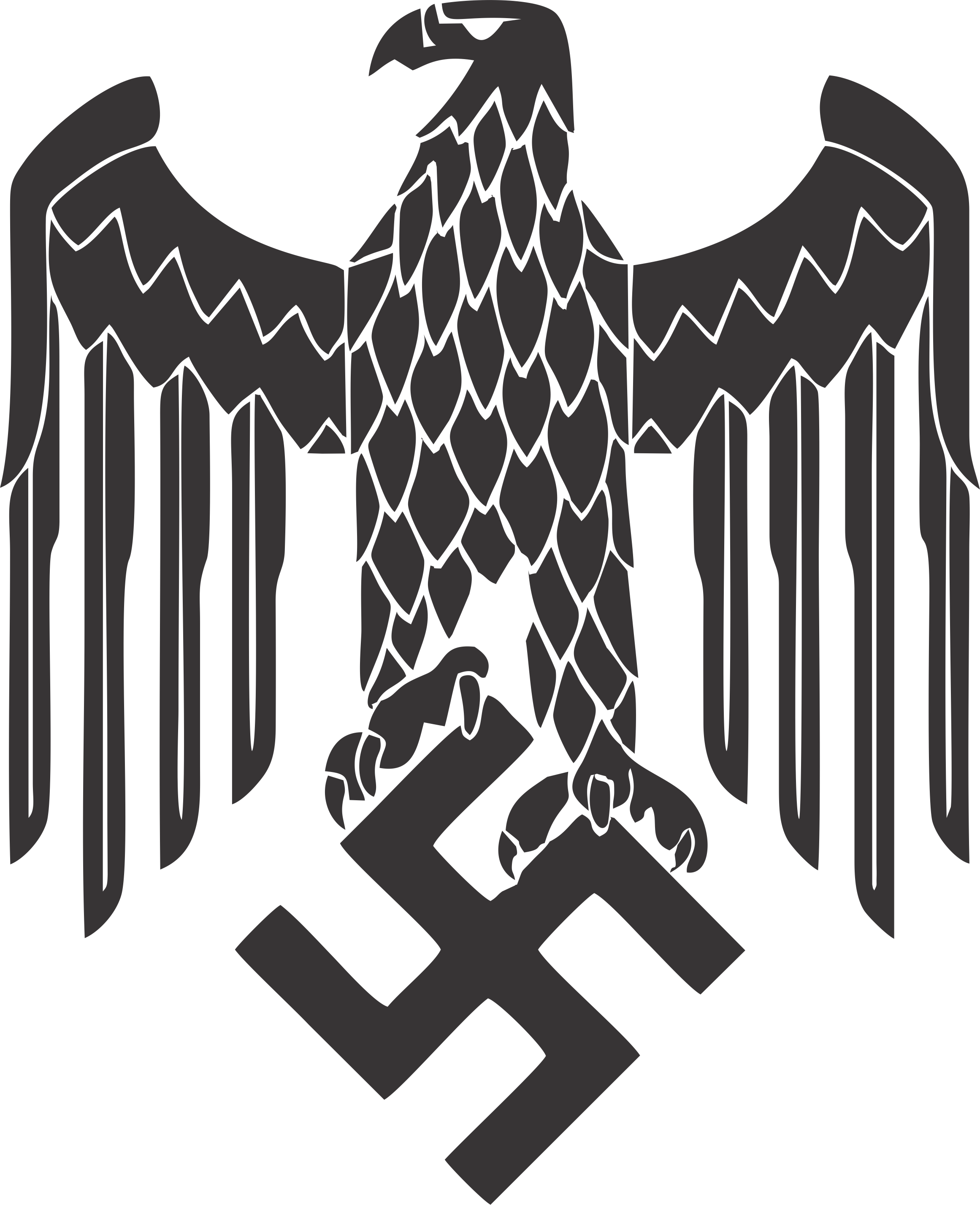 Hitler Vector - Nazi Eagle Png Clipart (806x991), Png Download
