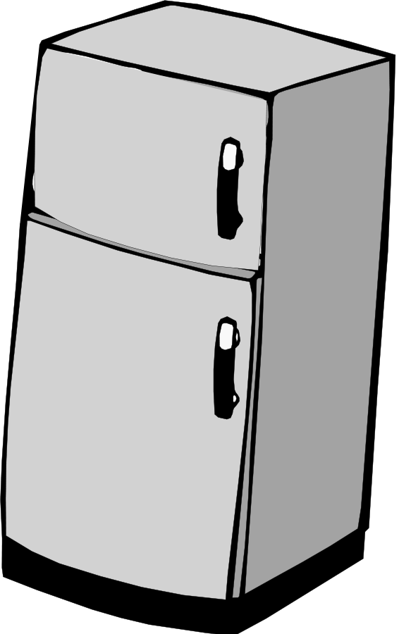 Fridge Refrigerators Clipart Free Download Clip Art - Fridge Clip Art Png Transparent Png (566x900), Png Download