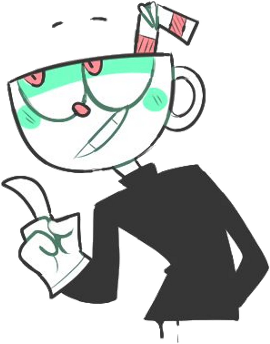 Cuphead Sticker - Cartoon Clipart (1024x1173), Png Download