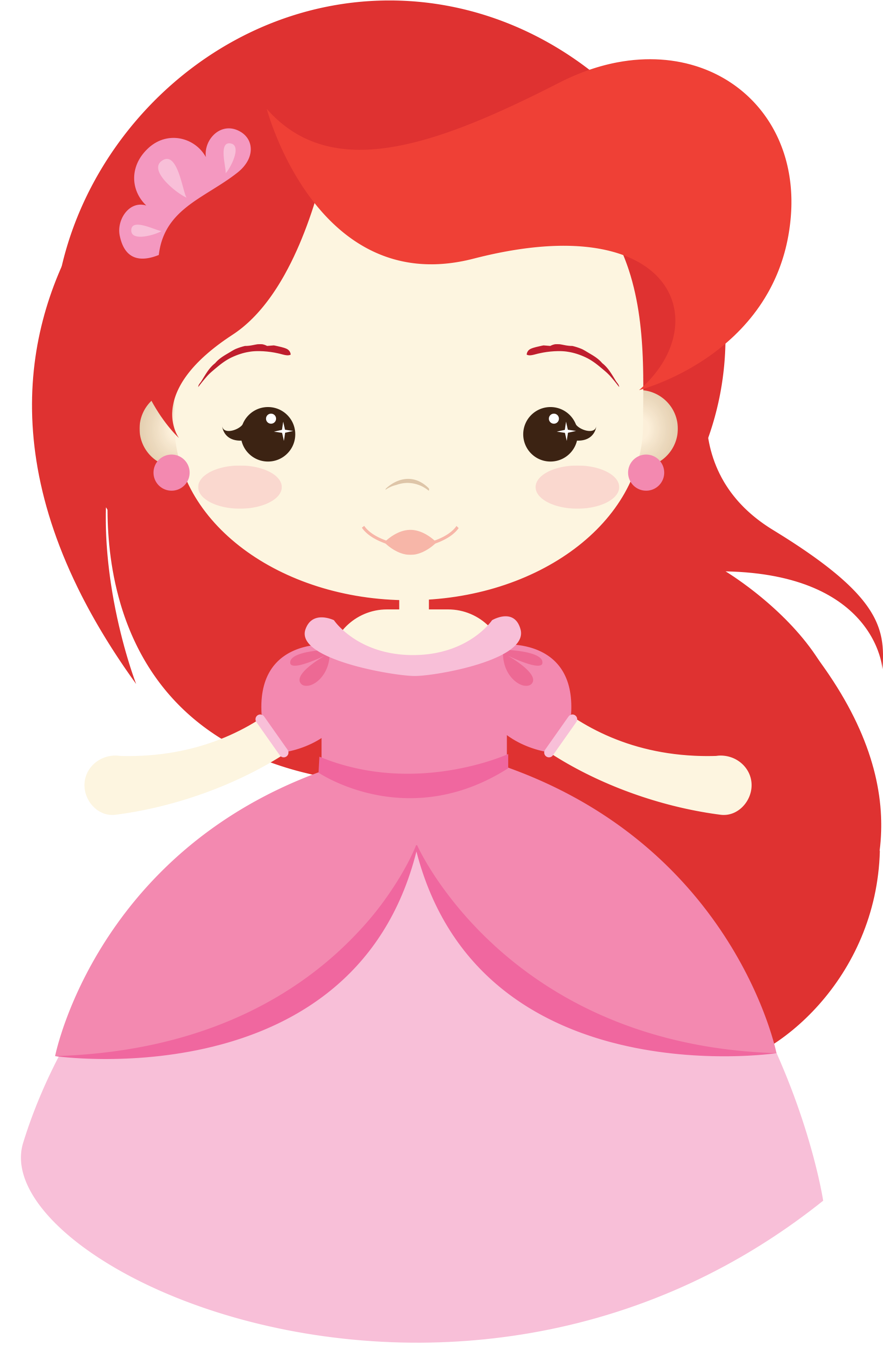 Disney Princesses Clipart Fairy Tale - Cute Little Mermaid Png Transparent Png (3000x3000), Png Download