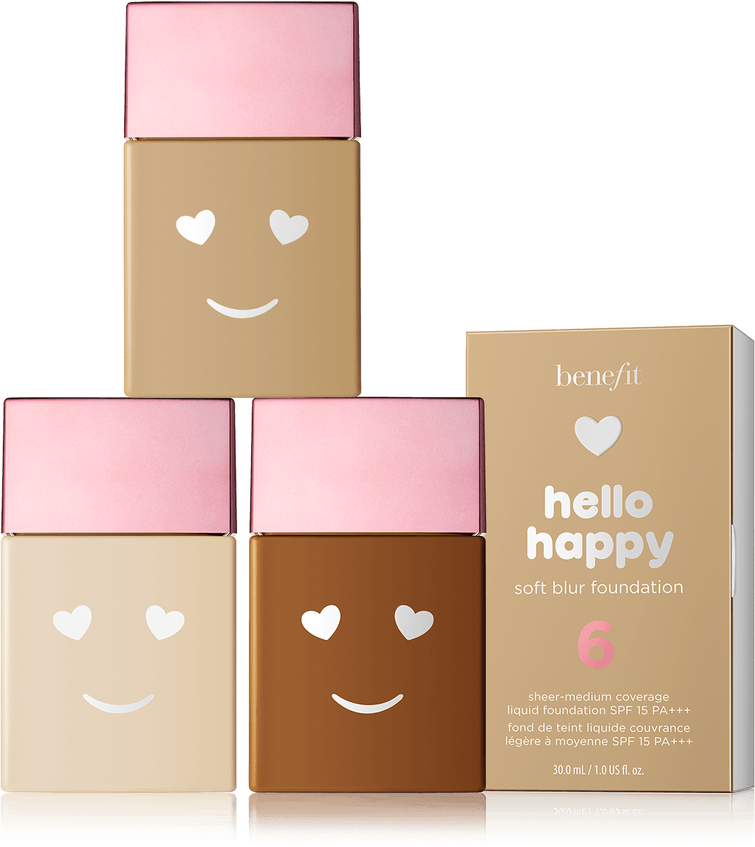 Hello Happy Soft Blur Foundation - Benefit Foundation Hello Happy Clipart (1219x1382), Png Download