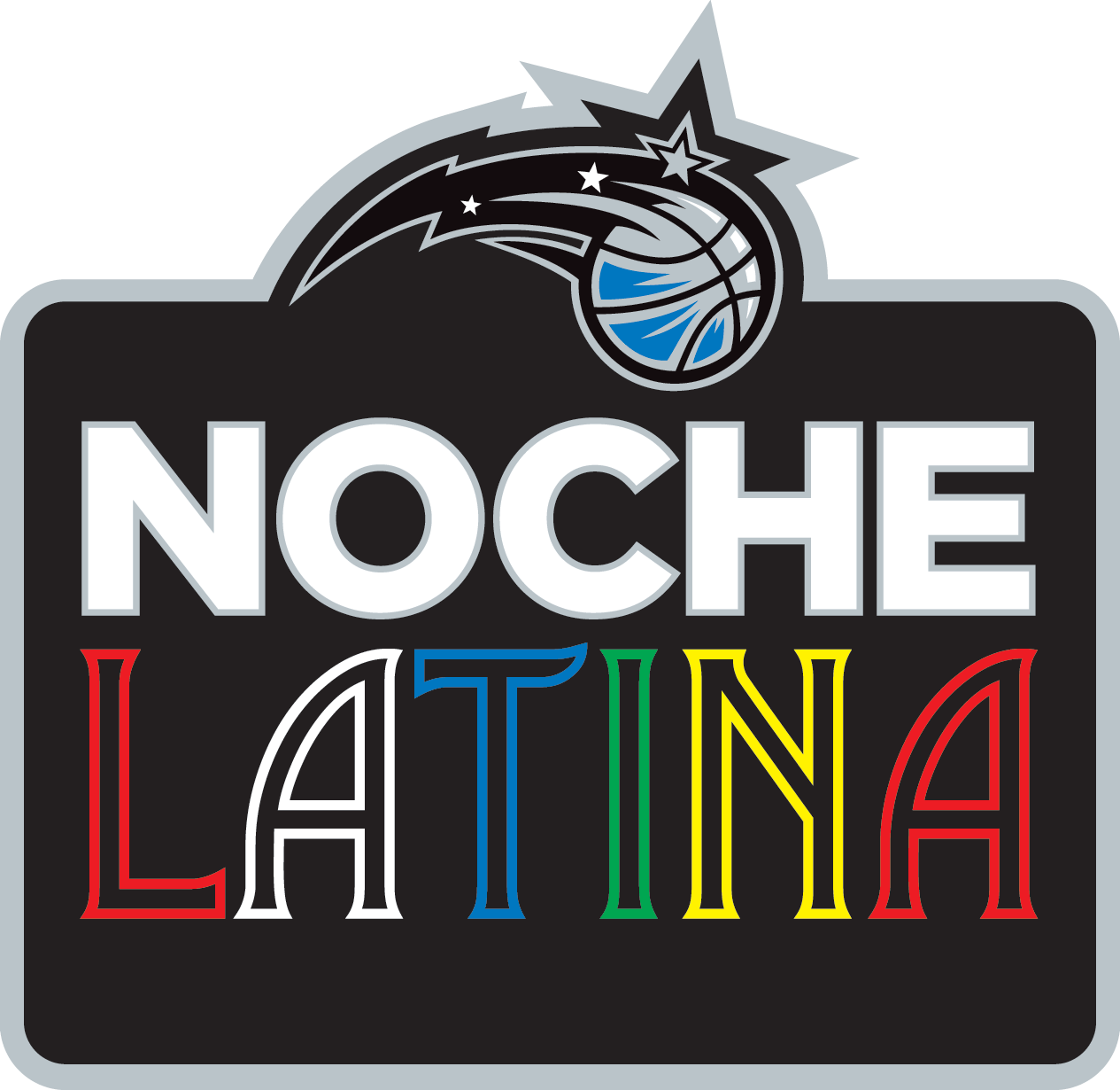 Orlando Magic Clipart Png - Noche Latina Nba 2018 Transparent Png (1265x1230), Png Download