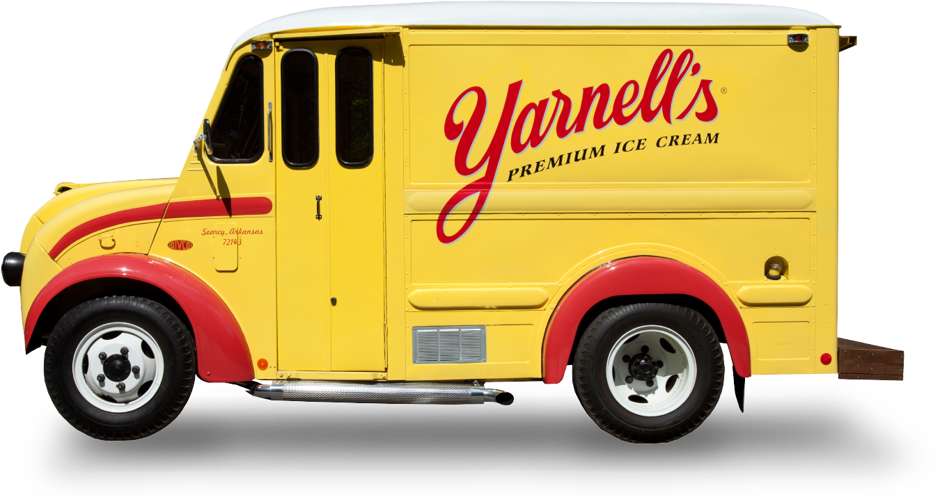 Vintage Ice Cream Truck Png Clipart - Yarnell's Transparent Png (1391x800), Png Download