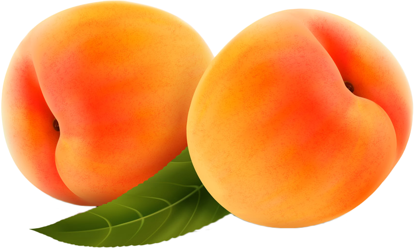 Cute Peach Png - Peach Clipart (1000x596), Png Download