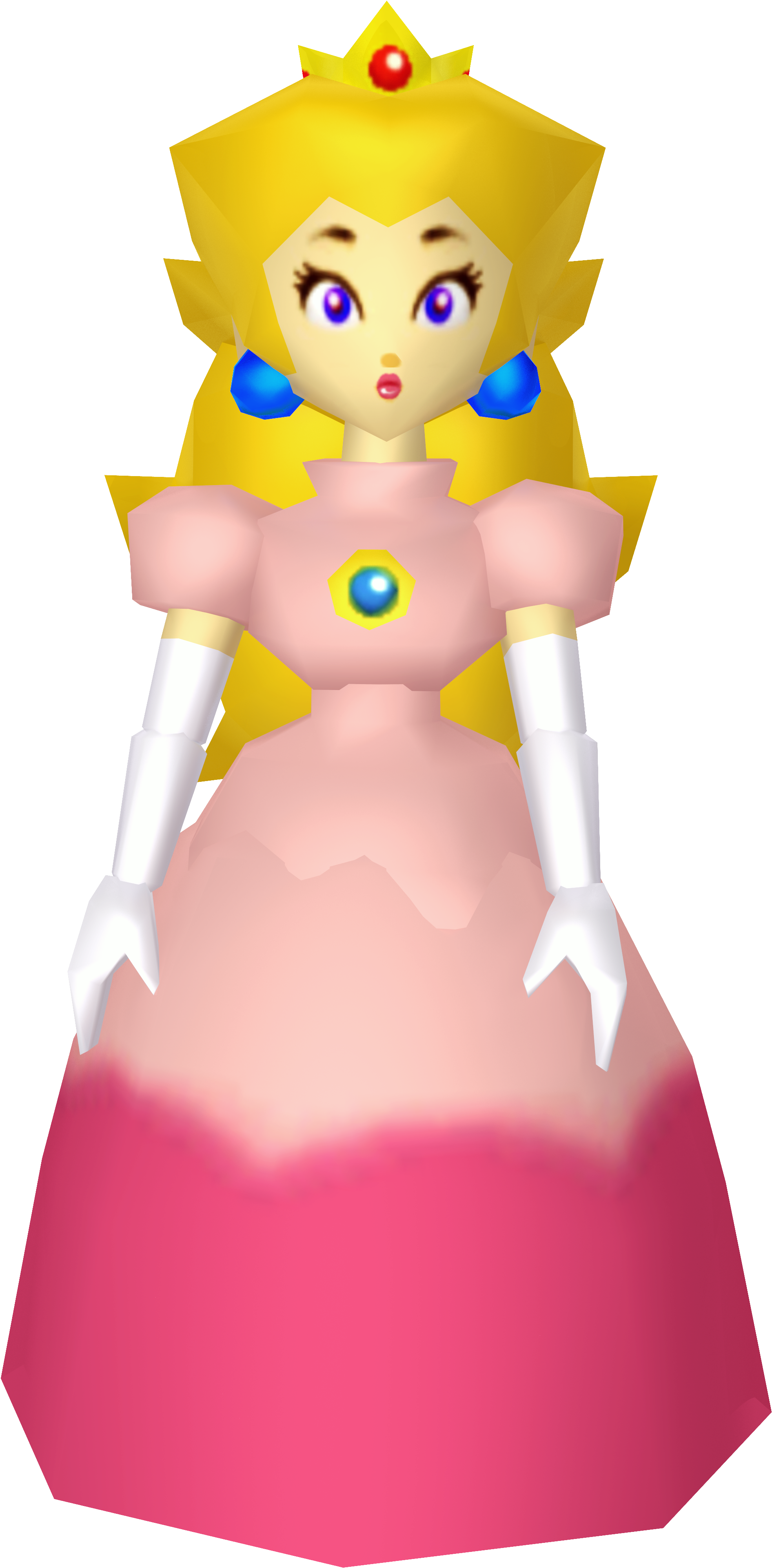 Princess Peach Clipart Overalls - Mario 64 Peach Png Transparent Png (4000x4483), Png Download