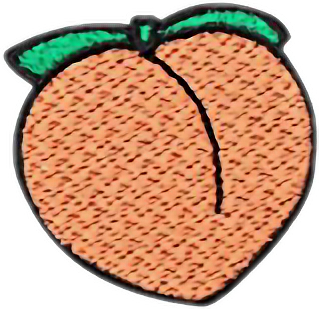 Peach Sticker - Patches Tumblr Peach Clipart (1024x992), Png Download