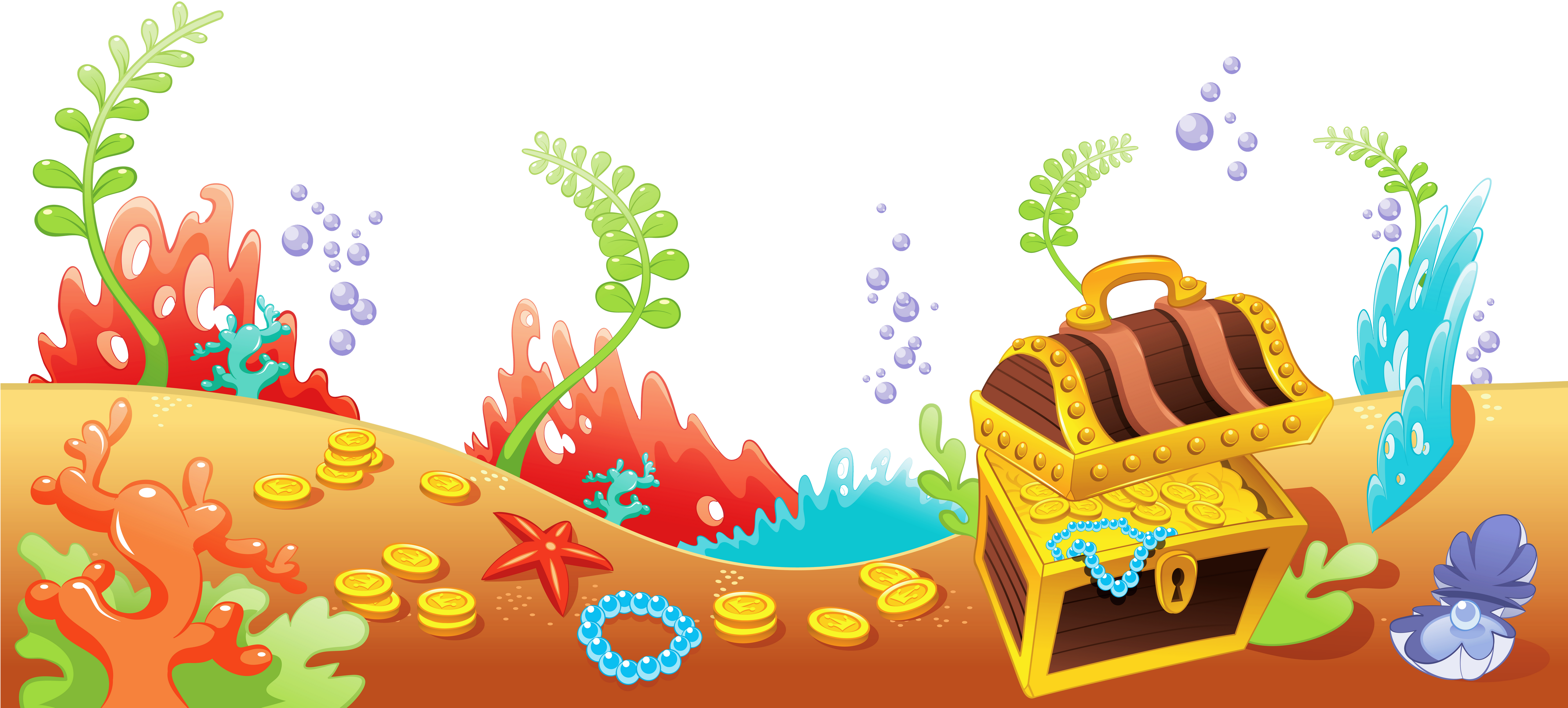 Free Sea Cliparts Download Clip Art On - Under The Sea Clipart Png Transparent Png (4273x2000), Png Download