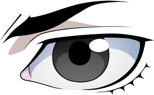 Image - Black Anime Eye Png Clipart (1024x1024), Png Download