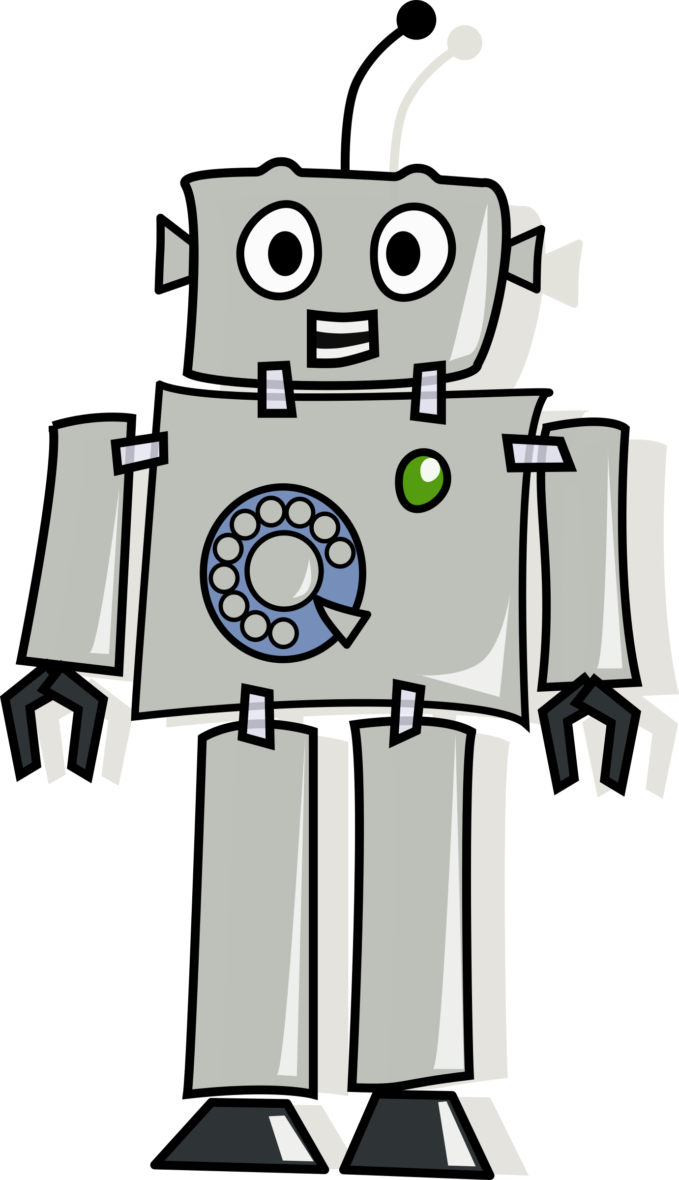 This Free Icons Png Design Of Answerphone Robot Clipart (1381x2400), Png Download
