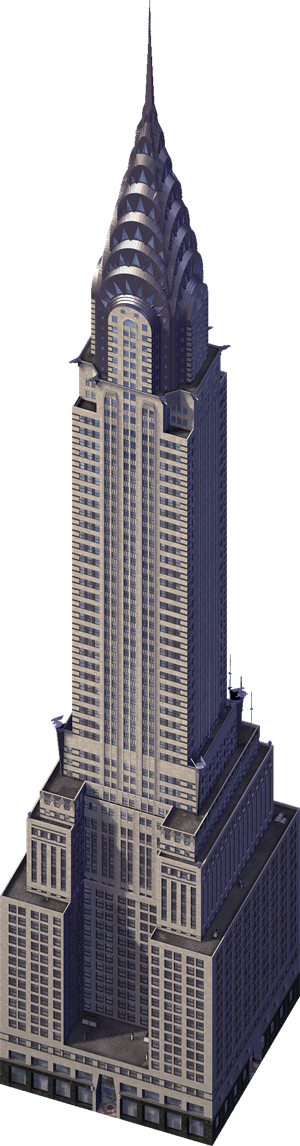 Chrysler Building - Simcity 3000 Chrysler Building Clipart (300x1146), Png Download