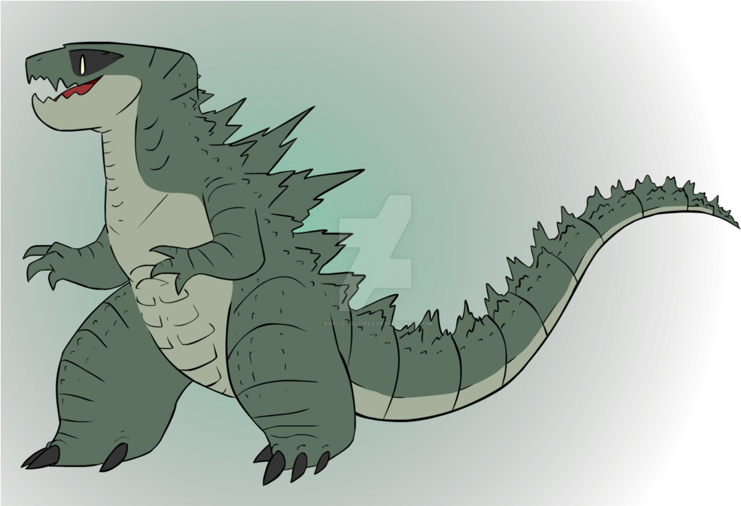 Drawn Alligator Godzilla - Nile Crocodile Clipart (1088x734), Png Download