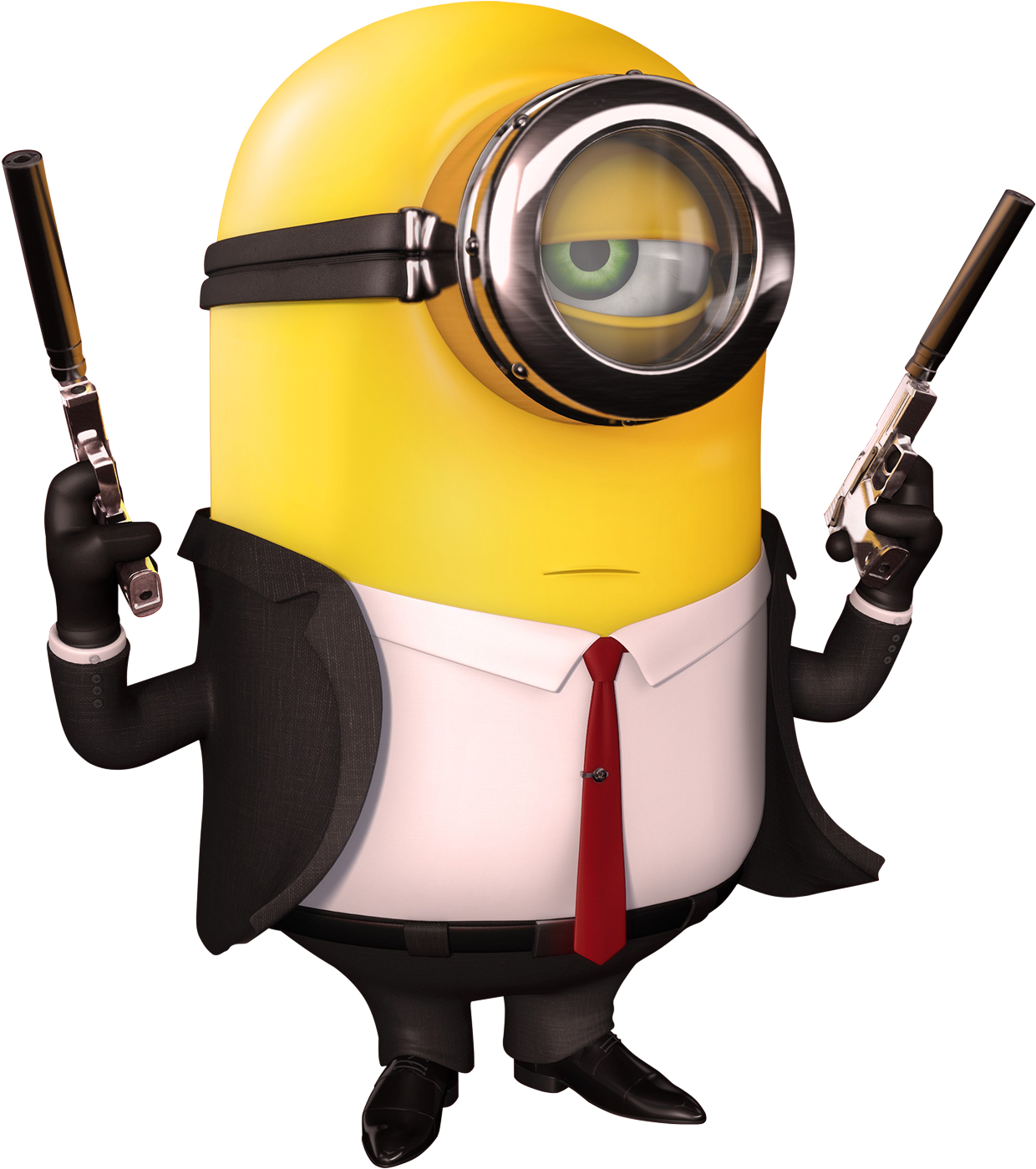 Crazy Minions Png Transparent Image - Minion Agent Clipart (1320x1500), Png Download