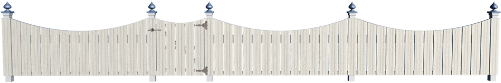 Fence Png - Picket Fence Clipart (1024x384), Png Download