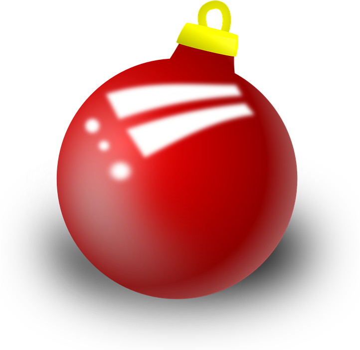 Red Christmas Ornament Png - Xmas Vintage Png Free Clipart (765x720), Png Download