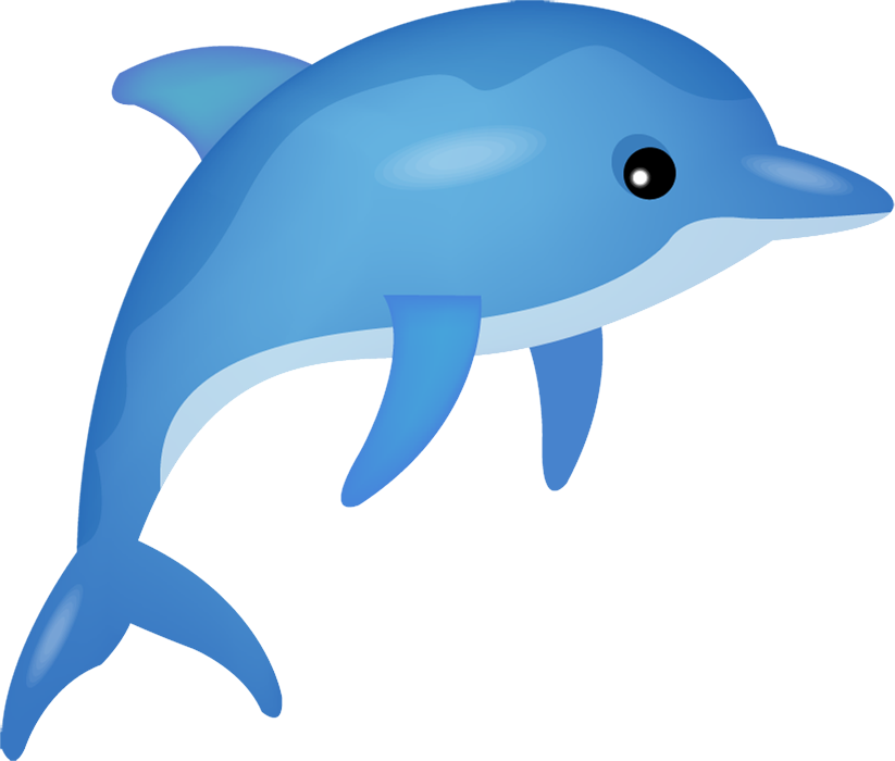 Dolphin Silhouette Clip Art - Hình Cá Heo Dễ Thương - Png Download (823x700), Png Download