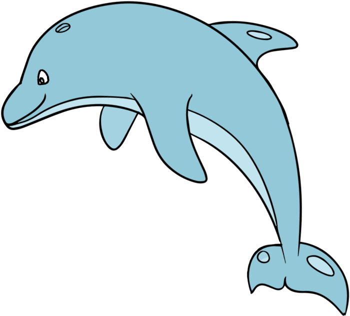 Dolphin Free To Use Clipart - Free Cartoon Dolphin Clipart - Png Download (750x720), Png Download