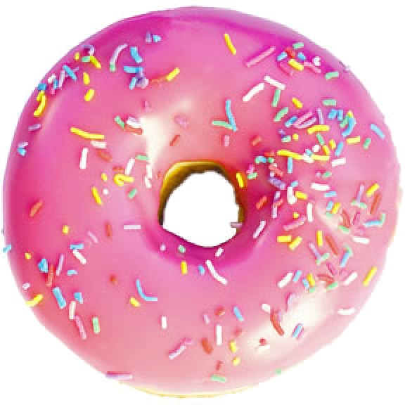 Donut Png Background Image - Pink Donut Clipart (576x576), Png Download