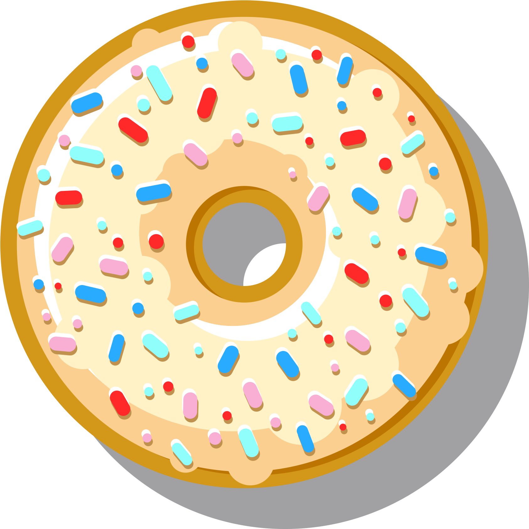 Ice Cream Clipart Donut - Circle - Png Download (2638x2620), Png Download
