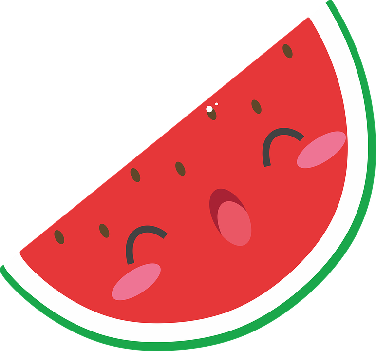 Watermelon Png Cute - Watermelon Kawaii Clipart (772x720), Png Download