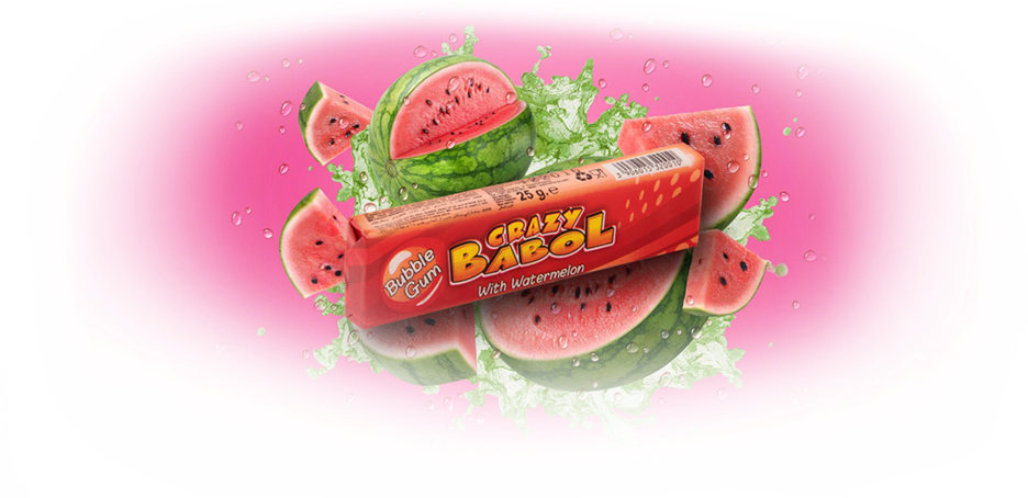Crazy Babol Watermelon - Watermelon Clipart (1200x580), Png Download
