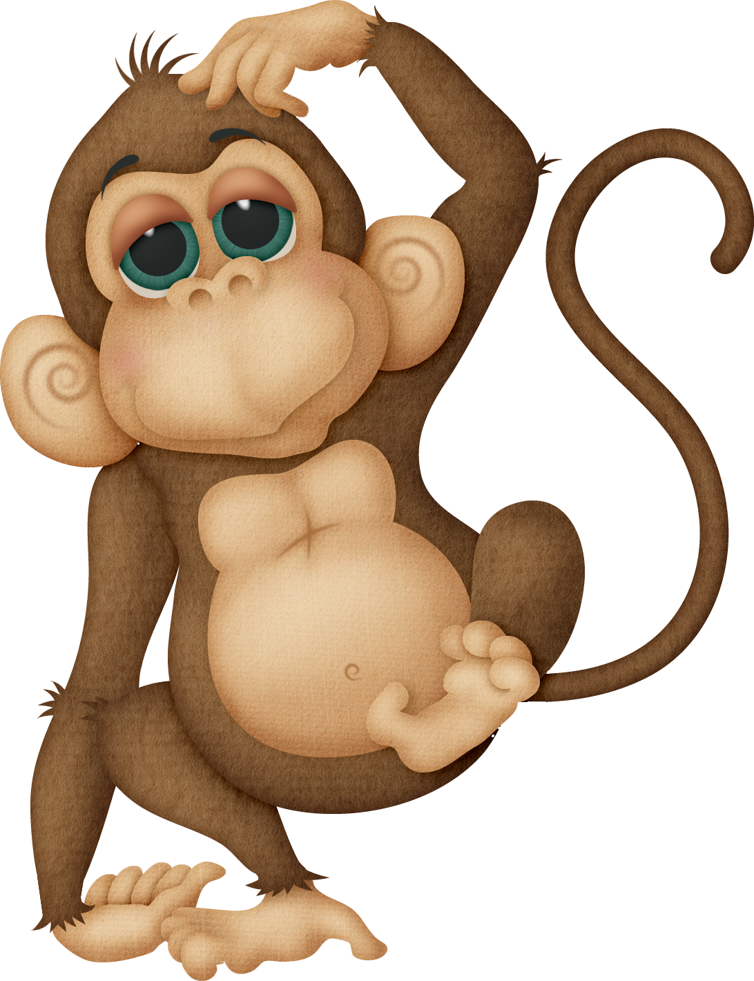 Monkey Png Clipart (1092x1421), Png Download