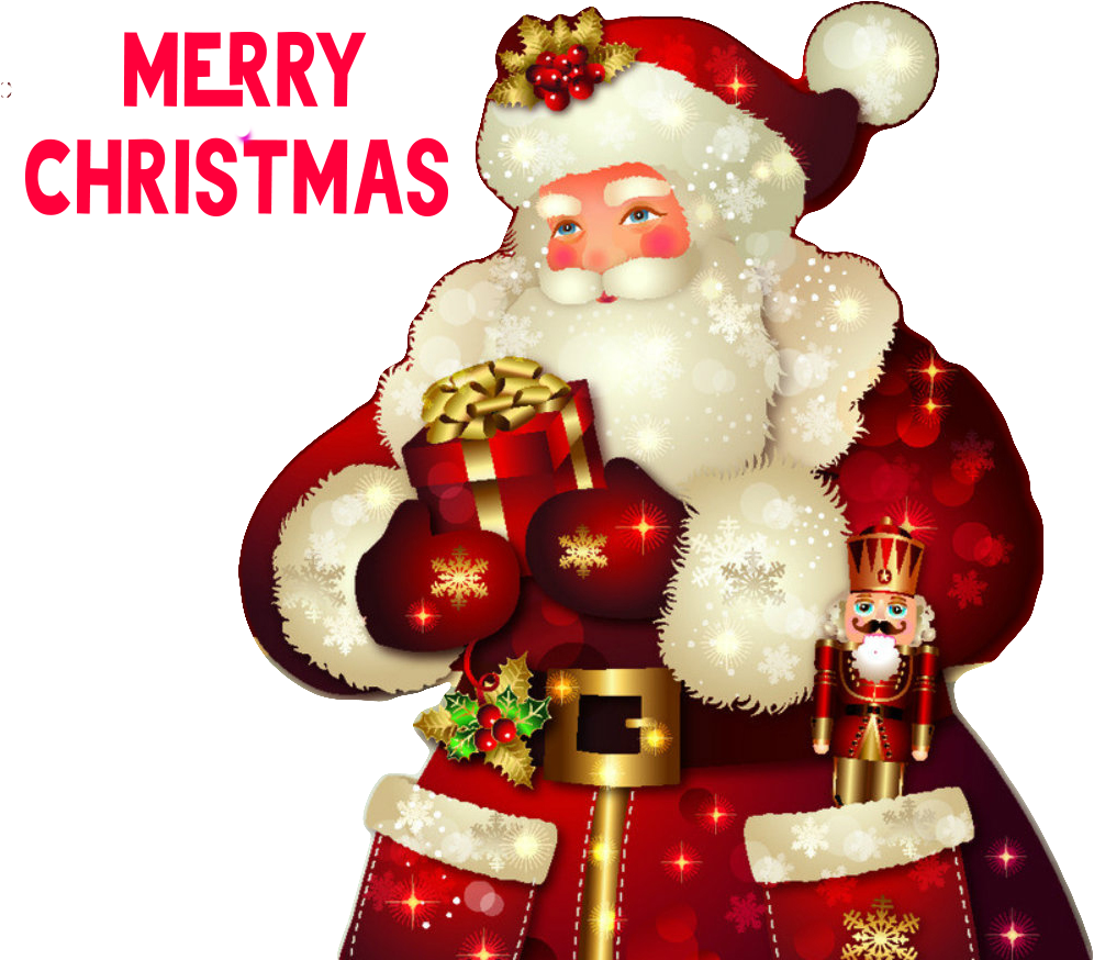 Santa Png Image - Merry Christmas Images Beautiful Clipart (1260x1024), Png Download