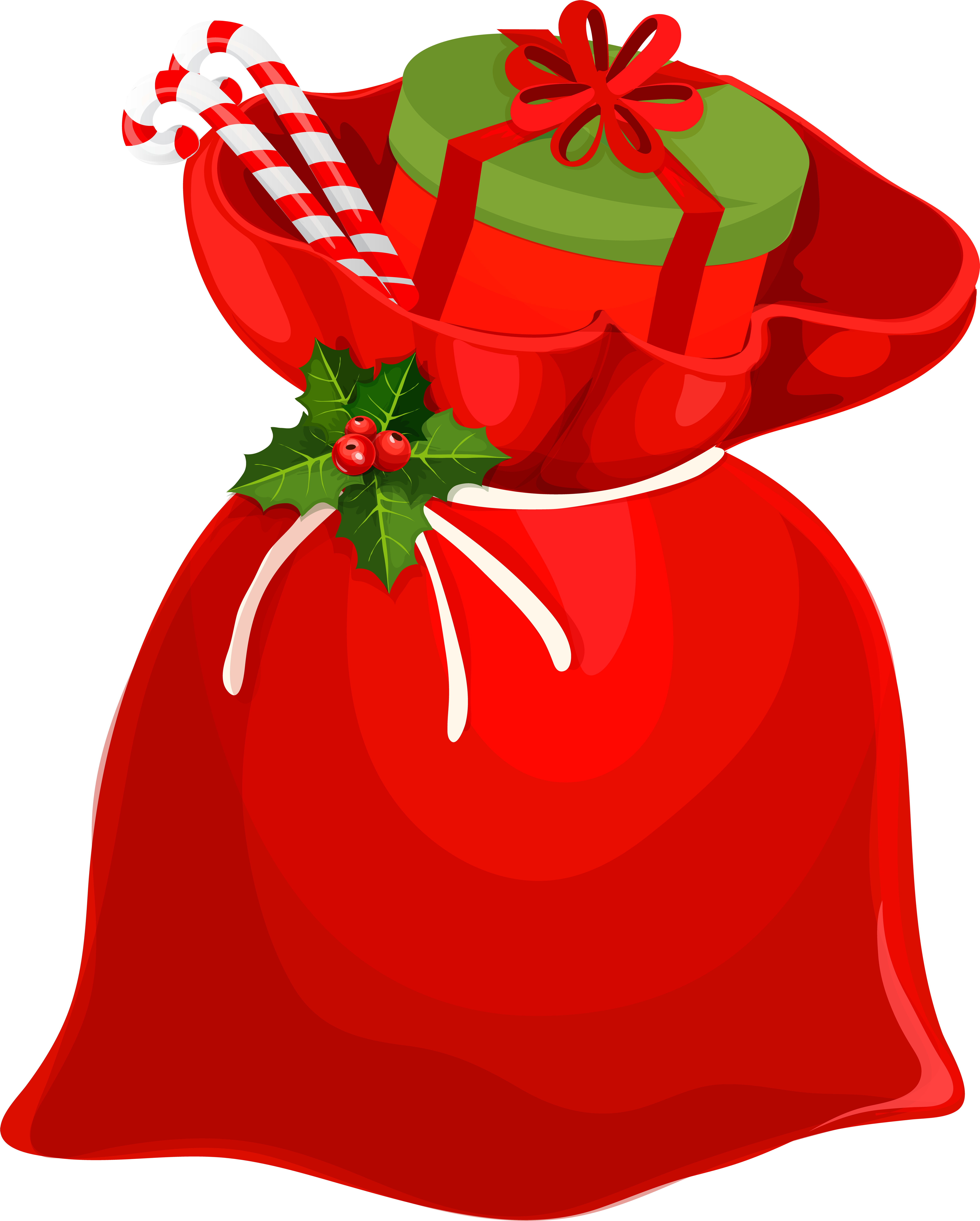 Christmas Santa Bag Png Clip Art Image Transparent Png (6350x7913), Png Download