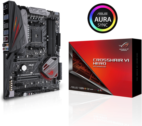 Asus Rog Crosshair - Asus Rog Crosshair Vi Hero Am4 Atx Ddr4 Clipart (600x600), Png Download