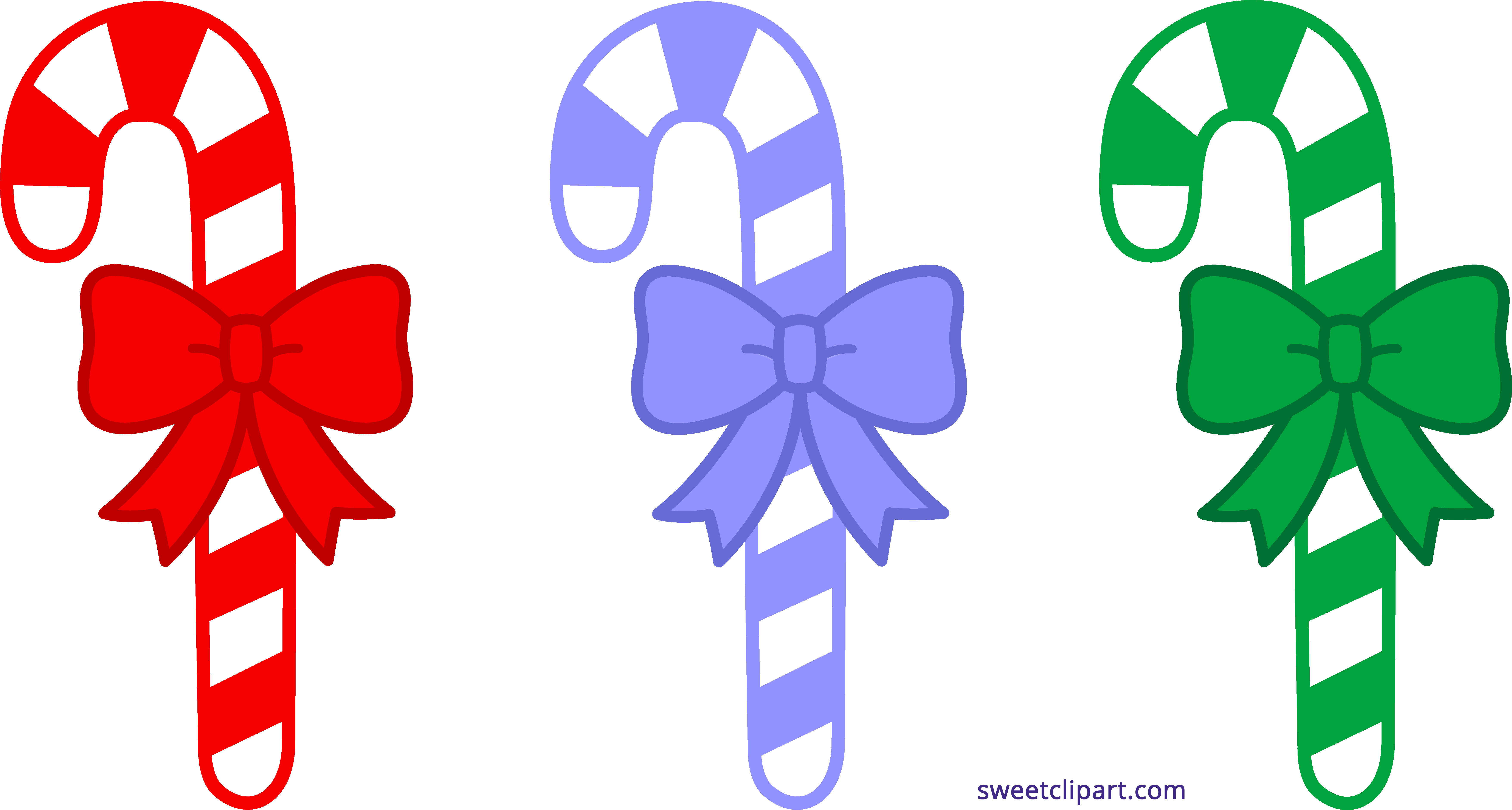 Three Christmas Candy Canes Clipart - Christmas Candy Cane Clipart - Png Download (7023x3763), Png Download