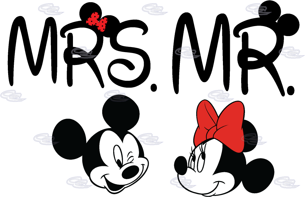 Mr & Mrs Mouse Clipart (1013x697), Png Download