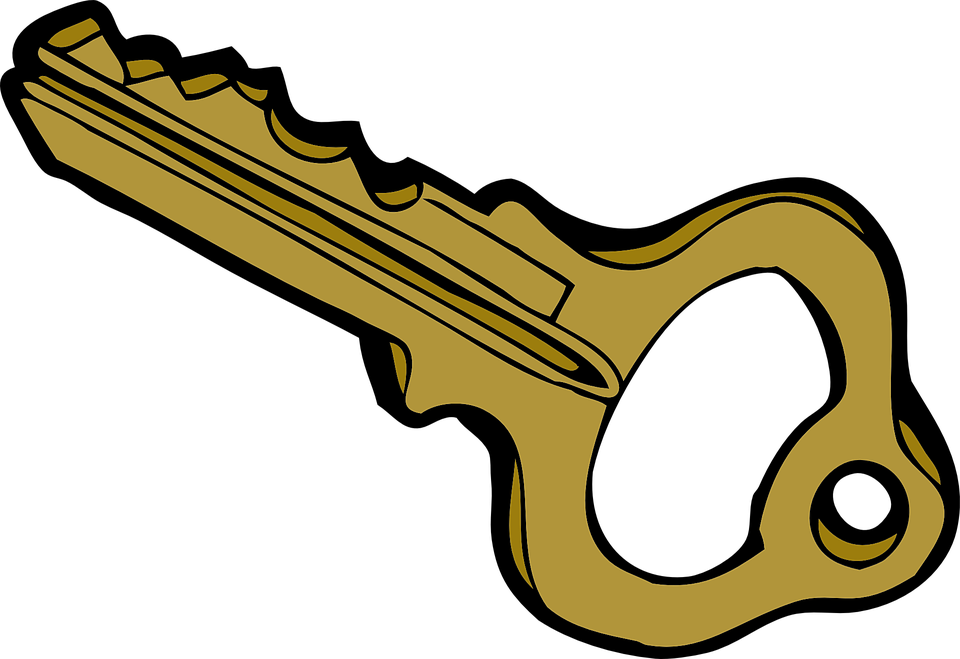 Key Metal Plain - Clip Art Picture Of Key - Png Download (960x659), Png Download