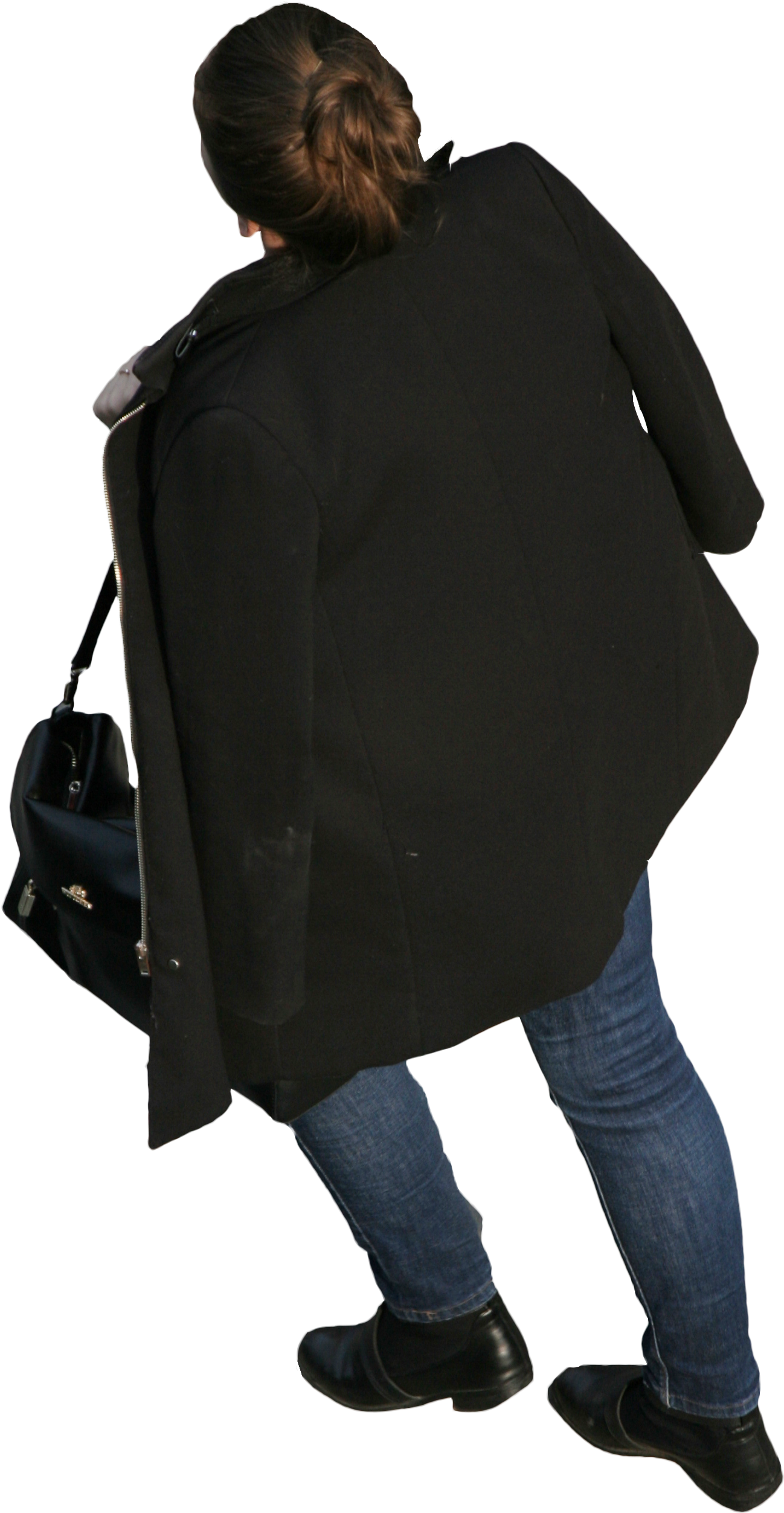 Walking Couple Top View - Backpack Clipart (1298x2504), Png Download