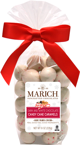 Dark & White Chocolate Candy Cane Caramels - Gift Wrapping Clipart (600x600), Png Download