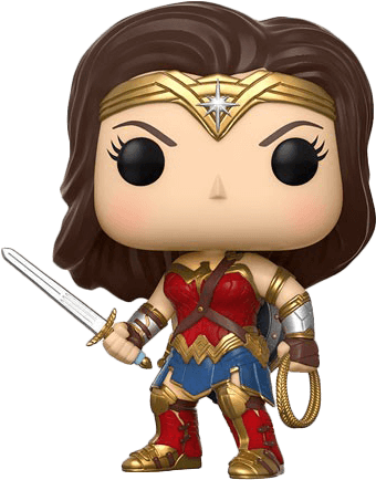 Funko Pop Justice League Wonder Woman 1 - Justice League Wonder Woman Pop Vinyl Clipart (709x709), Png Download