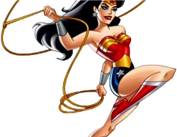 Wonder Woman Clipart Animated Transparent - Wonder Woman Cartoon Lasso - Png Download (640x480), Png Download