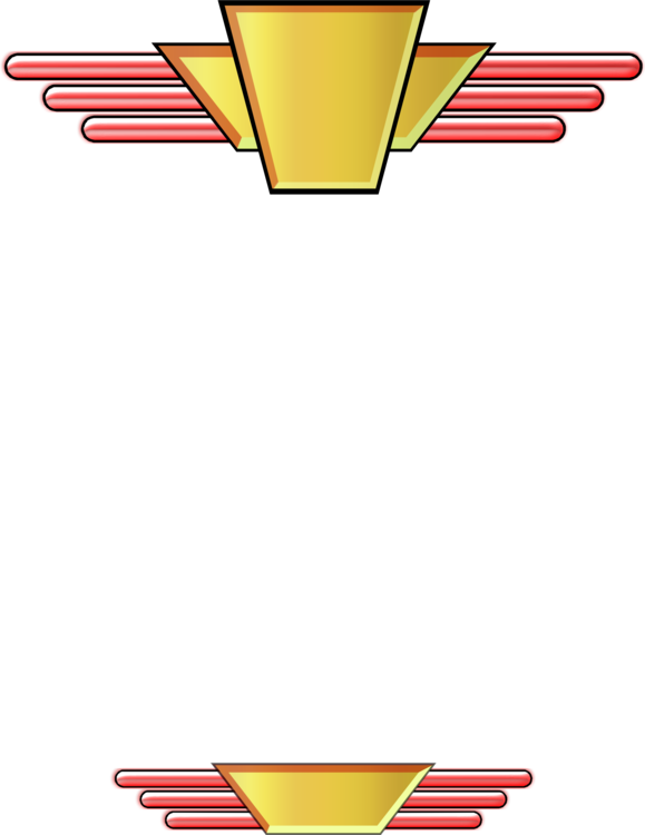 Art Deco Borders Art Nouveau Op Art - Art Deco Borders Png Clip Art Transparent Png (579x750), Png Download