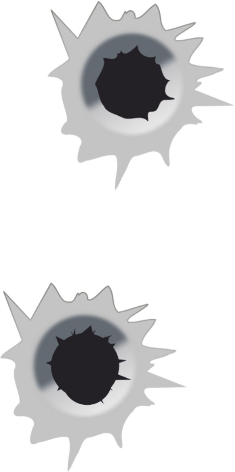 Bullethole Sticker - Bullet Holes Transparent Clipart - Large Size Png