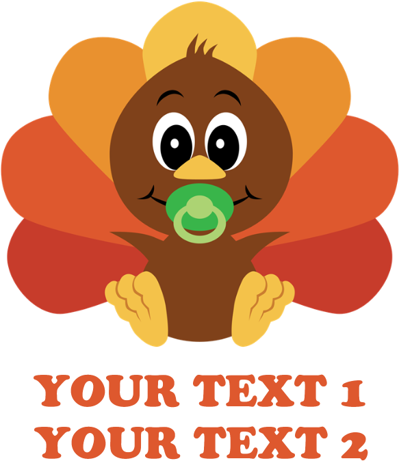 Personalize Baby Turkey Dog T-shirt By Giftcy Clipart - My First Thanksgiving Clipart - Png Download (700x700), Png Download