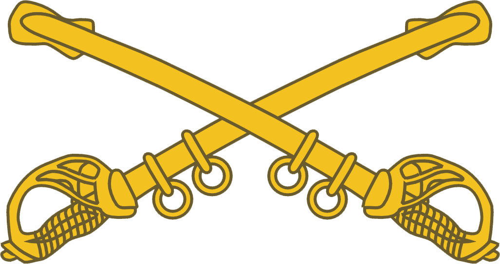 Us Cavalry Branch Insignia - Us Cavalry Crossed Sabers Clipart (1027x544), Png Download