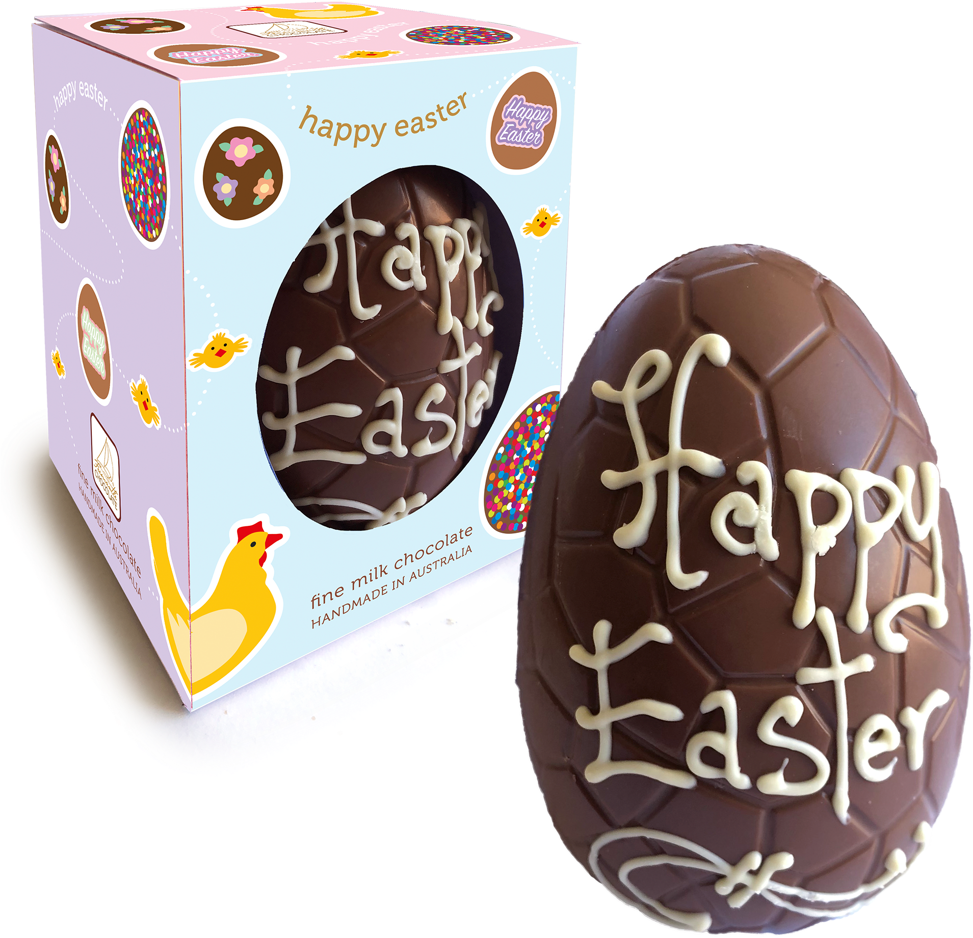 Happy Easter Egg 100g - Chocolate Clipart (2000x1952), Png Download